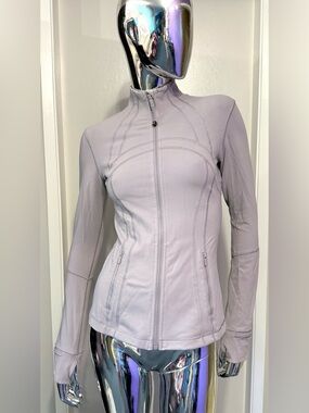 Lululemon Women's Warm Light Grey / Taupe Full-Zip Performance Jacket